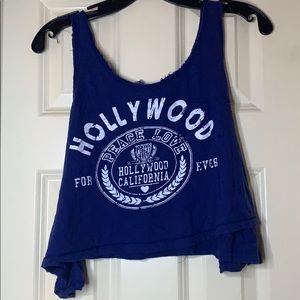 Hollywood Distressed Cropped Tank top